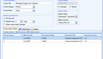 Training Manager Enterprise Edition screenshot