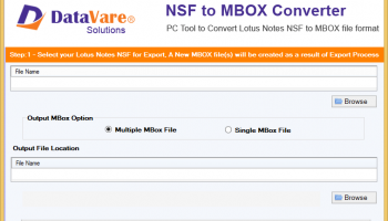 Datavare NSF to MBOX Converter screenshot