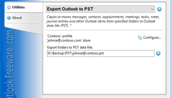 Export Outlook to PST screenshot