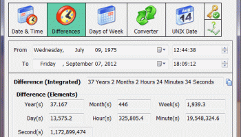 Advanced Date Time Calculator screenshot