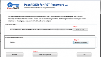 PassFixer PST Password Recovery screenshot