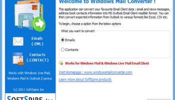 Software4Help Windows Mail Converter screenshot