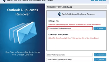 SysInfo Outlook Duplicate Remover screenshot