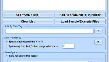 Split YAML Files Into Multiple Files Software screenshot