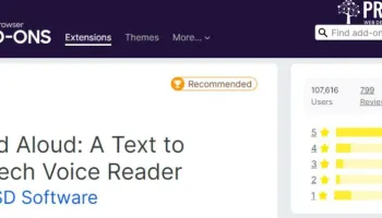 Read Aloud for Firefox screenshot